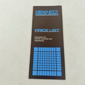 Vintage Hewlett-Packard HP Calculator Price List Pamphlet Brochure 1980